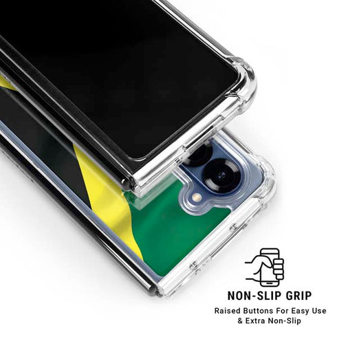 Jamaica Flag Galaxy Z Fold6 Clear Case